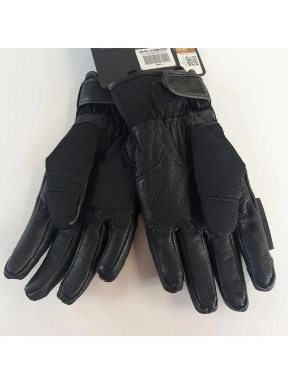 Harley-Davidson Small Black Apex Mixed Media Gloves Touchscreen Waterproof